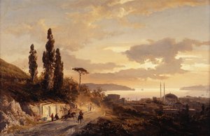 Een uitzicht op Constantinopel en de Bosporus vanaf de Aziatische kant, 1864 door Karl Paul Themistocles von Eckenbrecher