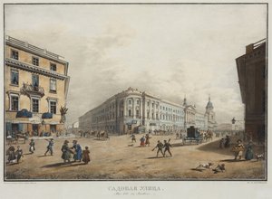 Uitzicht op de Sadovaya-straat in Sint-Petersburg