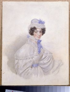 Portret van Anna Borisovna Bakunina (1802-1835). Werk van Karl Pavlovich Briullov (1799-1852) door Karl Pavlovich Bryullov