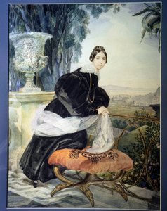 Portret van de Grote Hertogin van Rusland Elisabeth Saltykova (1802-1863) Schilderij van Karl Pavlovich Briullov (1799-1852) 1833-1835 door Karl Pavlovich Bryullov