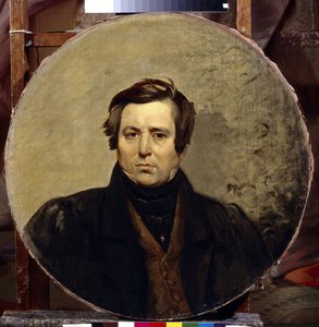 Portret van schrijver Vasily Ivanovich Orlov. Schilderij van Karl Pavlovich Briullov