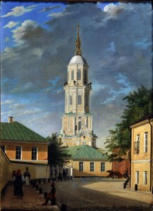 Krivokolenny pereulok in Moskou, 1843 door Karl Petrovich Bodri