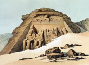 Rotstempel bij Abu Simbel