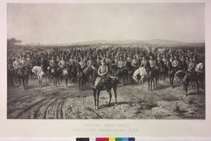 Keizer Franz Joseph I op het hoogtepunt van het Hongaarse territoriale leger