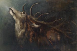 Stervende hert door Karl Wilhelm Diefenbach