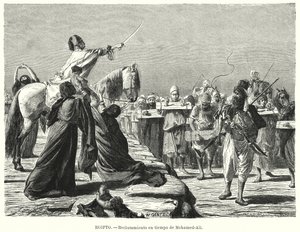 Werving van soldaten in het Ottomaanse leger tijdens de tijd van Muhammad Ali, Khedive van Egypte door Karl Wilhelm Gentz
