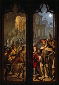 Teutoonse Ridders als ordonnansen in Jeruzalem, 1824 door Karl Wilhelm Kolbe the Younger