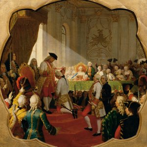 Eerste promotie tot de Militaire Maria-Theresia-Orde 1758 door Karl von Blaas