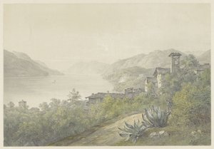 Gezicht vanuit het park van Bellagio, aan het Comomeer