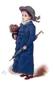 Kerstkaarten door Kate Greenaway door Kate Greenaway