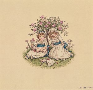 Illustratie voor Valentijnsdag 1902 door Kate Greenaway