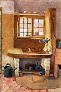 De keukenpomp, Rolleston door Kate Greenaway door Kate Greenaway
