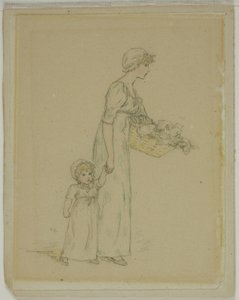 Vrouw met kind door Kate Greenaway