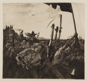 Opstand, 1899 door Käthe Kollwitz