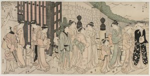 Duizend Herfsten, Tienduizend Jaren op Tokiwa-brug, vroege jaren 1790 door Katsukawa Shuncho