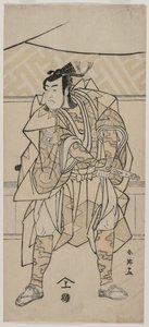 Ichikawa Monnosuke II als een Samurai door Katsukawa Shunei