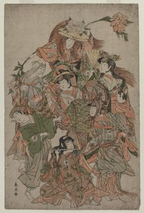 Iwai Hanshiro IV in een Dans van Zeven Veranderingen