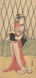 Segawa Kikunojo, in een vrouwelijke rol, 1762-1819 door Katsukawa Shun