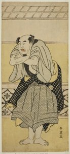 De acteur Asao Tamejuro I als dronken Gotobei in het toneelstuk Yoshitsune Koshigoe Jo, opgevoerd in het Ichimura Theater in de negende maand, 1790 door Katsukawa Shun