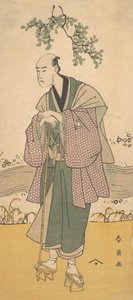 De Derde Bando Hikosaburo als een Man die aan de Oever van een Rivier Staat, ca. 1793 door Katsukawa Shun