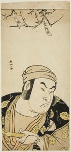 Portret buste van acteur Onoe Matsusuke I, misschien als de koeherder in "Genji in lange mouwen op de berg Otoko" ("Otokoyama furisode Genji")