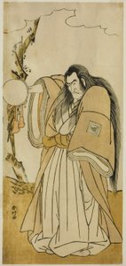 De acteur Ichikawa Danzo IV als Shutokuin in het toneelstuk Tokimekuya O-Edo no Hatsuyuki, opgevoerd in het Morita Theater in de Elfde Maand, 1780 door Katsukawa Shunkо̄