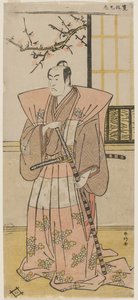 Ichikawa Monnosuke II als een heer in formele kleding door Katsukawa Shunko