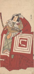 Kabuki Acteur Ichikawa Monnosuke II als Shinozuka in een Shibaraku..., 11e maand, 1790 door Katsukawa Shunko