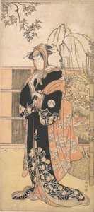Kabuki-acteur Segawa Kikunojo III in een vrouwenrol, ca. 1780s