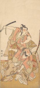 De acteur Ichikawa Yaozo II in de rol van Soga no Goro