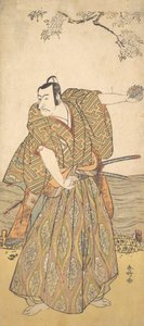 De vijfde Ichikawa Danjuro als een samoerai door Katsukawa Shunko