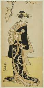 De Acteur Yamashita Mangiku I als Dame Yuya (Yuya Gozen) (?) in het Toneelstuk Heike Hyobanki (?), Uitgevoerd in het Nakamura Theater (?) in de Zevende Maand, 1789 (?)