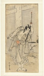 Acteur Bando Mitsugoro I in de rol van Umeomaru door Katsukawa Shunsho