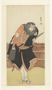 Acteur in de rol van struikrover door Katsukawa Shunsho