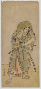 Kabuki Acteur Nakamura Nakazo I als een Samoerai in Vermomming, Edo periode, midden 1770s door Katsukawa Shunsho