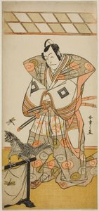 De Acteur Ichikawa Danjuro V als Ashikaga Takauji in het Toneelstuk Kaeribana Eiyu Taiheiki, Uitgevoerd in het Nakamura Theater in de Elfde Maand, 1779 door Katsukawa Shunsho