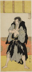 De acteur Ichikawa Danjuro V als de monnik Mongaku vermomd als Seizaemon Bozu in het stuk Oakinai Hiru ga Kojima, uitgevoerd in het Nakamura Theater in de elfde maand, 1784 door Katsukawa Shunsho