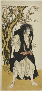 De Acteur Ichikawa Danjuro V als de Afvallige Boeddhistische Monnik Wantetsu uit Okamidani, in de Vijfde Scene van het Toneelstuk Date Nishiki Tsui no Yumitori (Een Dandyachtig Brokaat: Tegenovergestelde Krijgers), Opgevoerd in het Morita Theater in de Elf