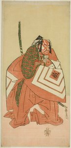 De acteur Ichikawa Danzo III als Sanada no Yoichi (?) in het stuk Sanada no Yoichi Banjaku no Iezuto (?), uitgevoerd in het Morita Theater (?) in de elfde maand, 1767 (?) door Katsukawa Shunsho