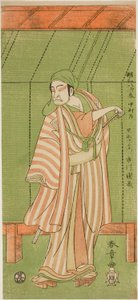 De acteur Ichikawa Danzo III als de Boathouse Man Kurofune Chuemon in het stuk Sakai-cho Soga Nendaiki, uitgevoerd in het Nakamura Theater in de eerste maand, 1771 door Katsukawa Shunsho