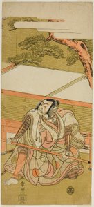 De acteur Ichikawa Ebizo III als Akushichibyoe Kagekiyo (?) in het stuk Wada Sakamori Eiga Kagami (?), uitgevoerd in het Nakamura Theater (?) in de derde maand, 1773 (?) door Katsukawa Shunsho