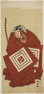De acteur Ichikawa Yaozo II als Hachio-maru Aratora in het stuk Chigo Sakura Jusan Kane, uitgevoerd in het Ichimura Theater in de elfde maand, 1774 door Katsukawa Shunsho