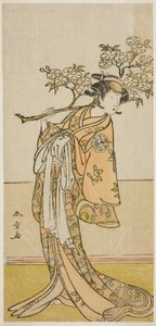 De acteur Ichimura Uzaemon IX in een onbekende rol door Katsukawa Shunsho