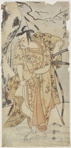 De acteur Nakamura Ju_zo_ in een samurai rol