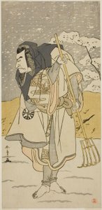 De Acteur Nakamura Nakazo I als Akugenda Yoshira Vermomd als Pelgrim, in het Stuk Chigo Torii Tobiiri Kitsune, Opgevoerd in het Ichimura Theater in de Elfde Maand, 1777 door Katsukawa Shunsho