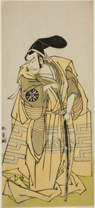 De acteur Nakamura Nakazo I als Kudo Suketsune (?) in het stuk Iro Moyo Aoyagi Soga (?), uitgevoerd in het Nakamura Theater (?) in de tweede maand, 1775 (?)