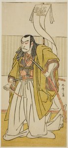 De acteur Nakamura Nakazo I als Kusunoki Masayuki vermomd als Uji no Joetsu, in het stuk Go Taiheiki Shirishi-banashi, uitgevoerd in het Morita Theater in de vierde maand, 1780 door Katsukawa Shunsho