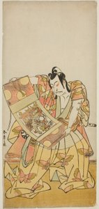 De acteur Nakamura Nakazo I als Soga no Goro Tokimune in het stuk Kazoe Uta Ta Ue Soga, uitgevoerd in het Nakamura Theater in de eerste maand, 1776 door Katsukawa Shunsho