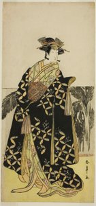 De Acteur Nakayama Tomisaburo I in een onbekende rol door Katsukawa Shunsho
