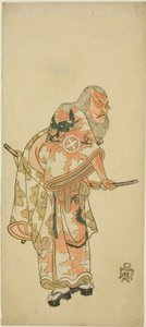 De acteur Otani Hiroemon III als Hige no Ikyu in de scène 